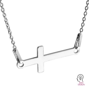 Cross connector, 925 silver, 21.5 x 8 mm - Img 3