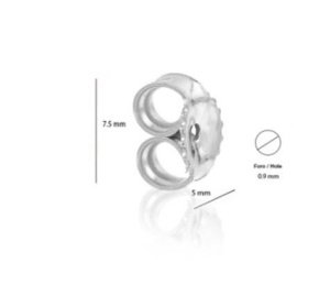 fluturas argint 925, 7.5x 5 mm - Img 1
