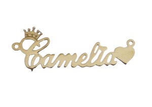 Lengüeta Camelia de plata de ley 925 bañada en oro