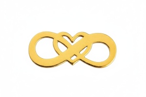 Link aur 14k infinit placat cu aur de 18k - Img 2