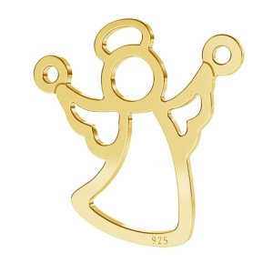 Link îngeraș argint 925 placat cu aur, 15,7 mm - Img 2