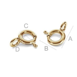 Oro de 18 quilates chapado en oro de 8 quilates 4,5 mm, abertura máxima 0,8 mm - Img 1
