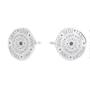 par de pendientes de tortita de plata 925