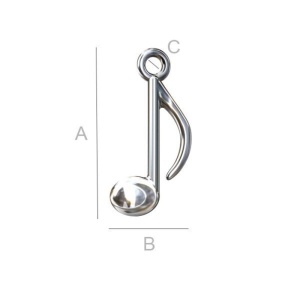 Pendant, 925 sterling silver, 16.5 x 8.5 mm - Img 2