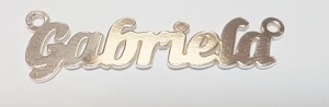 Plăcuță nume Gabriela argint 925, 32 x 10 mm