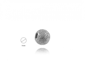 Plata de ley 925 bola de polvo de estrellas 4 mm 1,5 agujero, 9 piezas/gramo