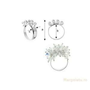 Ring base, 925 sterling silver, 22.7 x 18.7 mm - Img 3