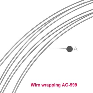 sarma de argint ag999 0.4 mm soft WIRE WRAPPING / 0,5 metri - Img 2