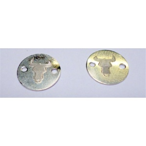 Taurus zodiac coin, 925 sterling silver, 10 mm - Img 3