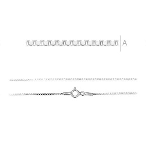 925 sterling silver chain, 50 cm, 1 mm, 2.60 g