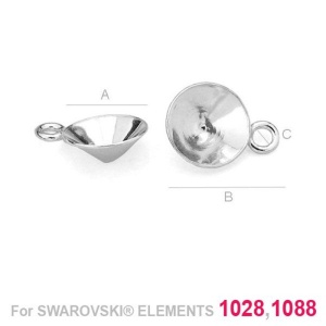 Accesoriu argint 925 pentru cristale 1088, 1028 - Img 2