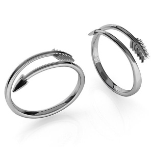 Anillo de plata 925 rodiada blanca