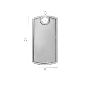 army tab, sterling silver 28*14 mm - Img 1