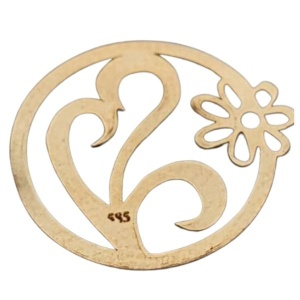 banut aur 14k floare placat cu aur de 18k