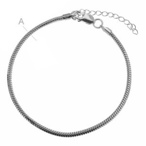 Bratara tip pandora argint 925 placata cu rodiu  - Img 2