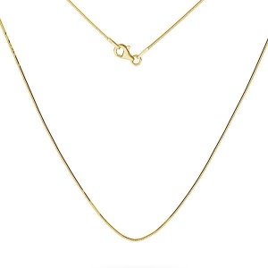 Cadena de oro de 14 quilates serpiente 50 cm chapada en oro de 18 quilates