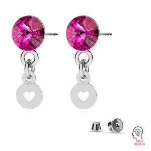 charm argint 925 pentru cercei A7,00 mm B5,00 mm C1,20 mm - Img 4