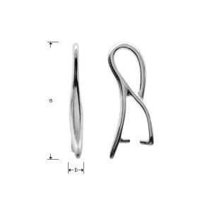 colgante accesorio colgante plata 925 18,5 mm