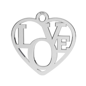 colgante corazón plata 925 16 mm