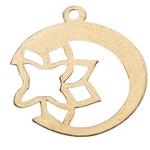 Colgante flor oro 14k