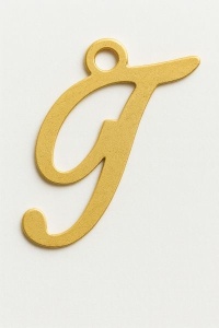 Colgante letra de oro de 14 K - T - Img 2