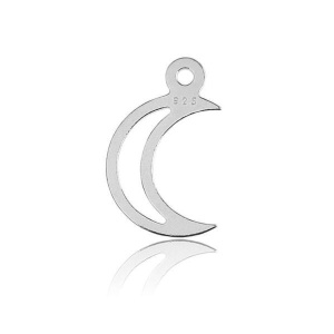 Colgante media luna plata 925, 14,6 mm