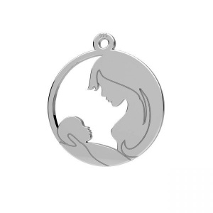 colgante plata de ley 17 mm