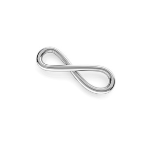 Conector infinito plata 925, 12,5 x 4,2 mm