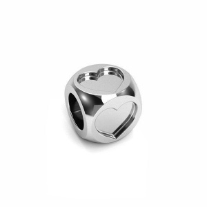 cubo corazón plata 925