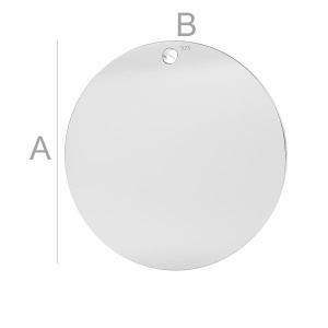 Engraving disc, 925 silver, 23 mm, 0.5 mm thick