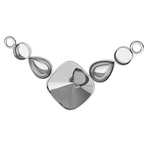 eslabón de plata de ley para swarovski