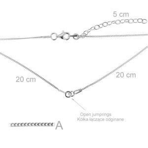 Lant pentru link 20+20 cm argint 925  - Img 2