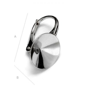 Leverback argint 925 pentru Swarovski 1122 10 mm