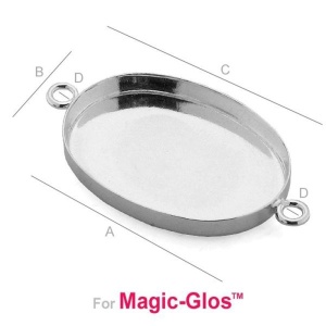 link argint pentru magic gloss A26,20 mm B18,80 mm C33,70 mm D1,90 mm - Img 2