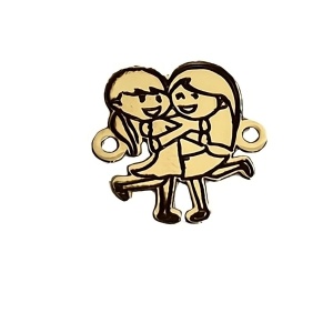 link aur 14k doua fete placat cu aur de 18k
