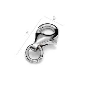lob ter cu za 11.5 x 5 mm argint 926 - Img 2