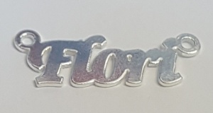 Name plate Flori, 925 sterling silver