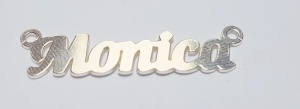 Name plate Monica, 925 silver, 40 x 7 mm