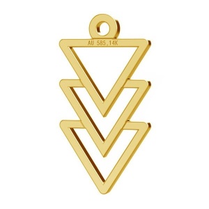 pandant aur 14k au 585 16.5 mm placat cu aur de 18k