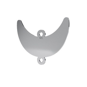 Pandant oval argint 925, 18 x 14 mm