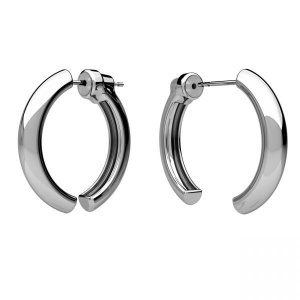 par de pendientes de tortita de plata 925