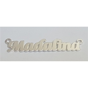Placa nombre Mădălina, plata de ley 925 - Img 2