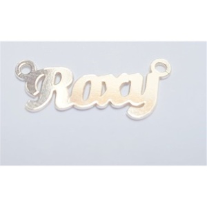 Plăcuță nume Roxy argint 925, 30 x 7 mm - Img 2