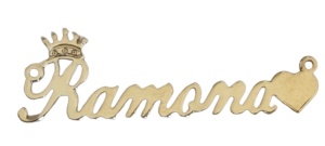 Plaqueta Ramona de plata de ley 925