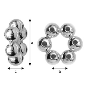 spacer,silver .925 5*1.8*1.85 mm cod ag028 - Img 1