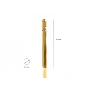 Tijă cercei aur 14K placată 18K, 10 mm - Img 2