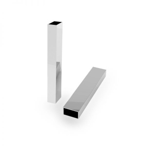 Tubo rectangular plata 925 25 mm