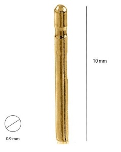 10 mm gold-plated 925 sterling silver rod