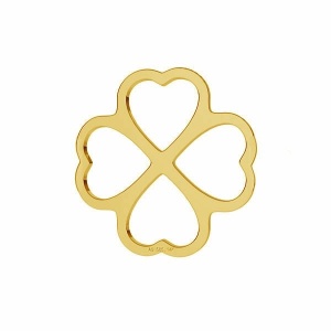 14k gold clover with 18k gold plated - Img 1