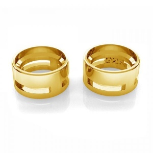 Accesorio colgante plata bañada en oro, 7,2 mm